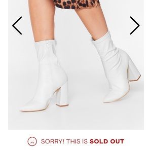 Nasty gal white booties